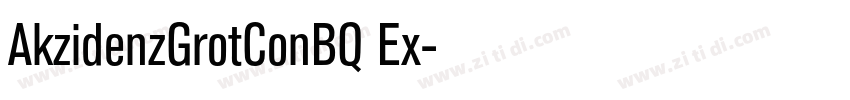 AkzidenzGrotConBQ Ex字体转换